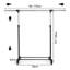 Sasaki Adjustable Rolling Clothing Rack
