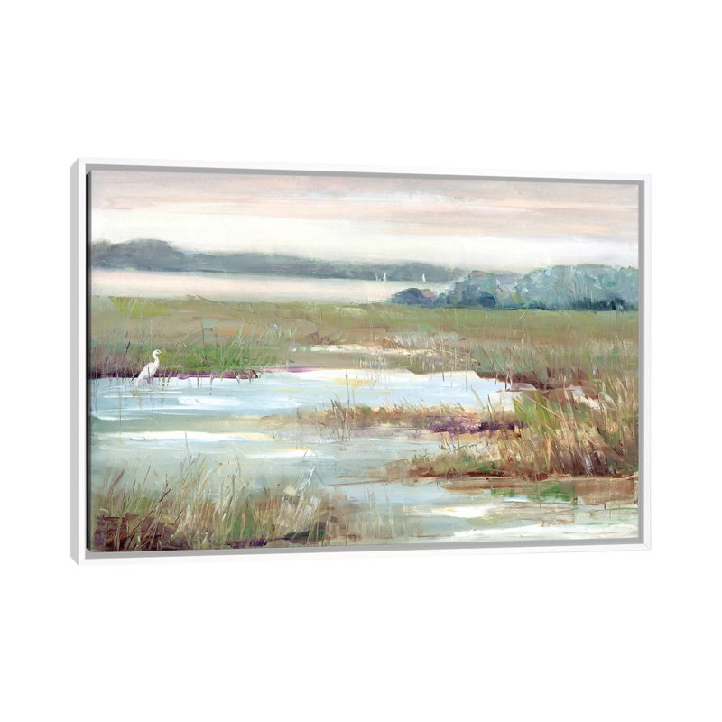 Early Morning Magic by Sally Swatland - Painting on Canvas, 66.04 cm H x 45.72 cm W, White Framed