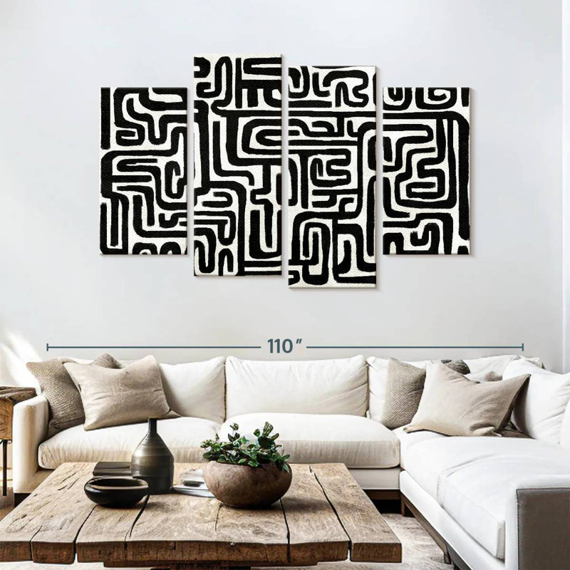 Labyrinthe africain Avery, H 54 po x l 84 po