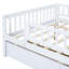 Lit de jour blanc pleine grandeur - Fabrication en bois massif, deux tiroirs fonctionnels et peu encombrants-204614030-204614025