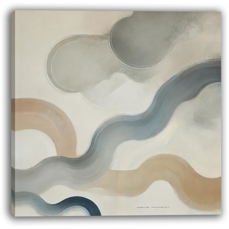 «Serene C Courants: Abstrait, vagues fluides», reproduction sur toile, H 12 po x l 12 po x P 1 po