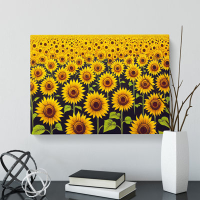 The Sunflower Field - Wrapped Canvas Print
