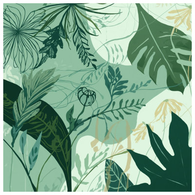 Housses de couette à motif de feuilles tropicales