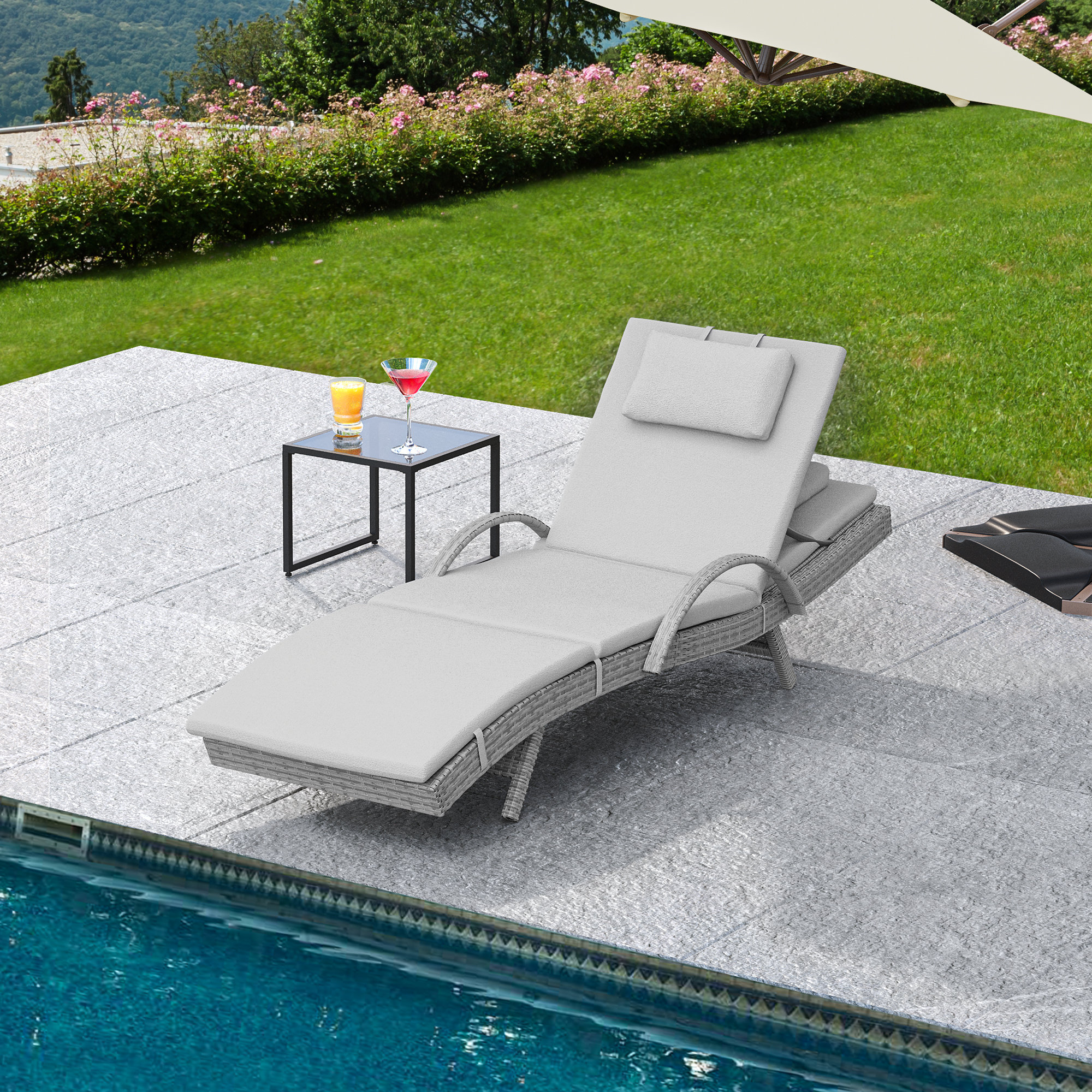 Winston Porter Amarily Outdoor Chaise Lounge | Wayfair