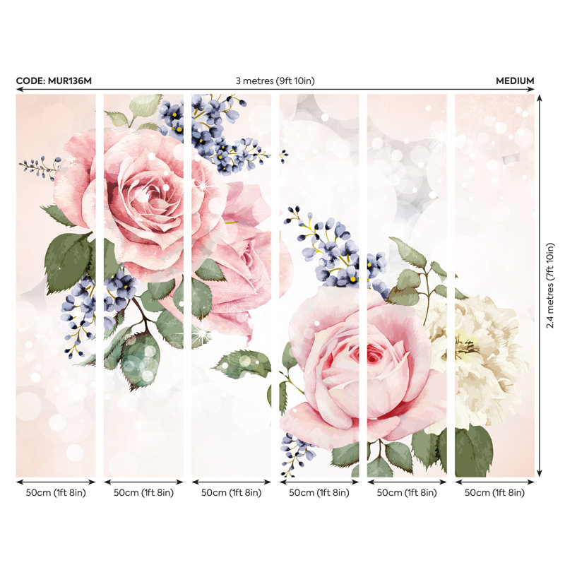 Moynihan Matte Wall Mural, 240cm L x 300cm W