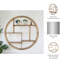 Étagère de rangement murale en fer et en bois de style moderne glam - 32 po x 7 po x 32 po-1534745835