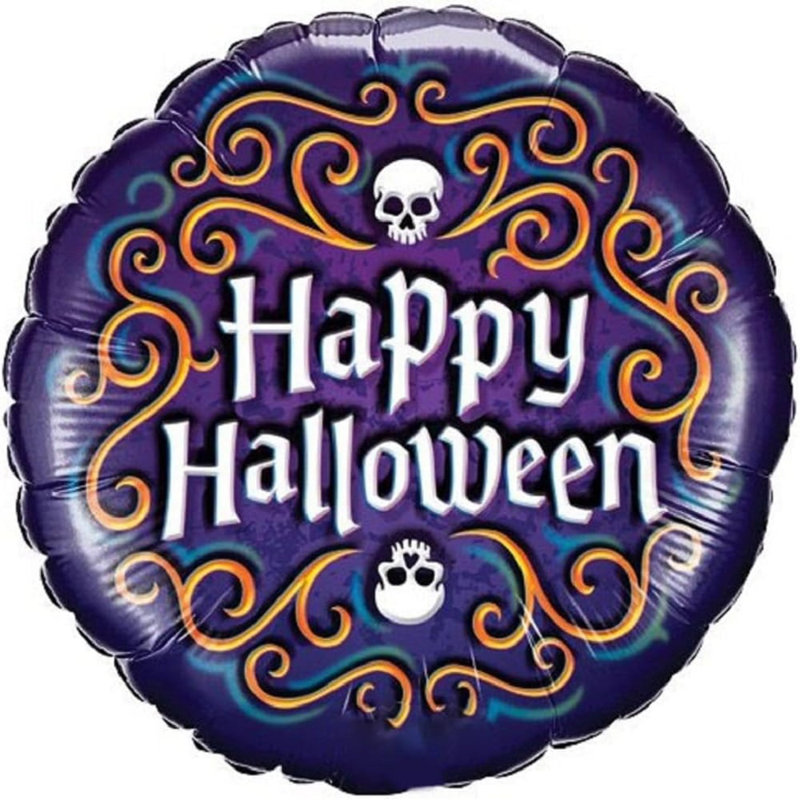 Décoration de fête PMU "Happy Halloween" squelette en filigrane 18 pouces, Ensemble de 25