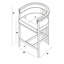 Tabouret Leathaire avec structure en chrome mat-396347923