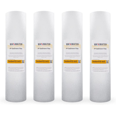Max Water 10 inch x 2.5 inch, 1 Micron Replacement Sediment Water Filter Cartridge