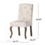 Chaise d'appoint rembourrée beige Padillo