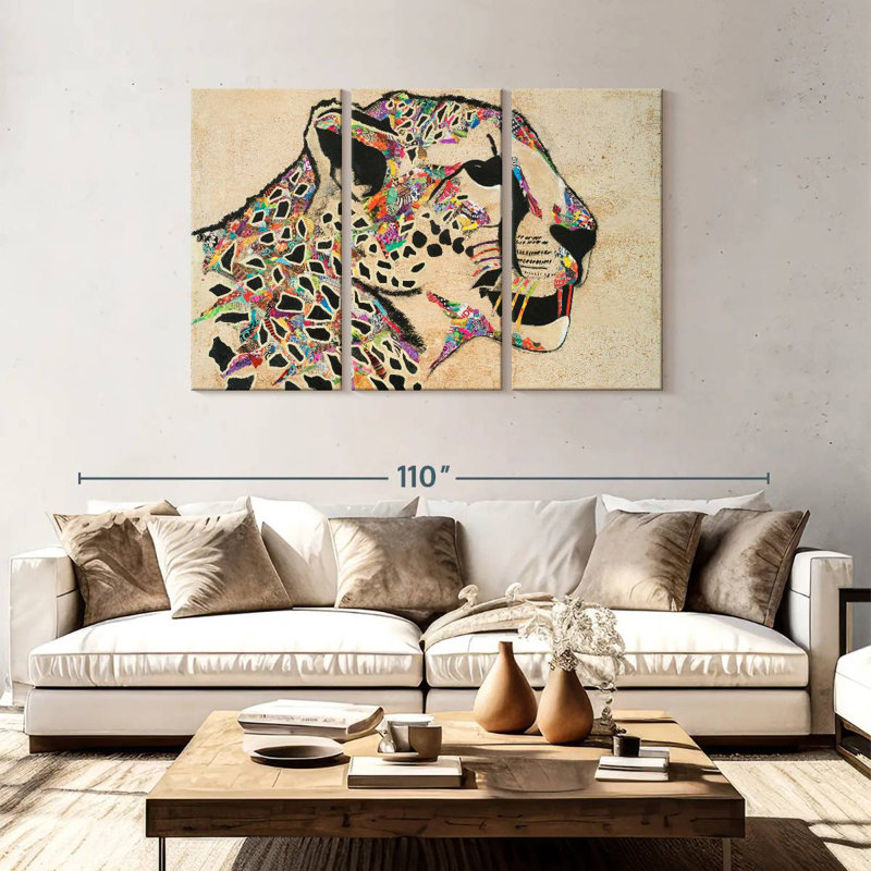 Brampt, plaines du Serengeti I, H 48 po x l 74 po