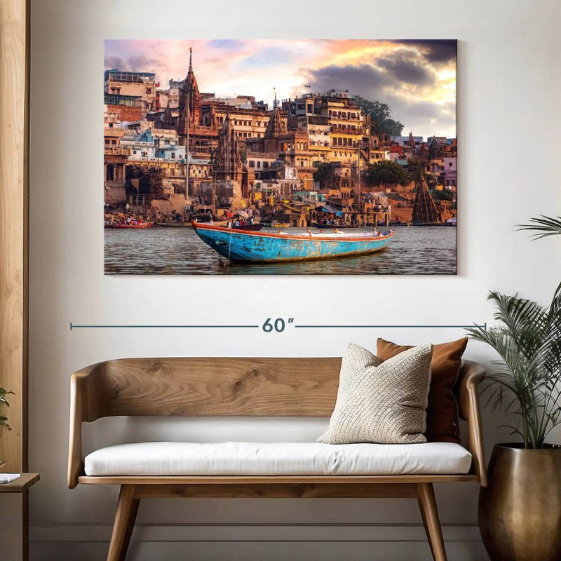 Lilie Scenic Manikarnika Ghat, 34" H x 51" W