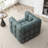 Avdul 38" Wide Tufted Swivel Chair with Square Arm-94286645