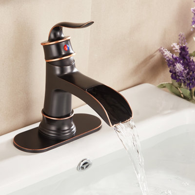 Single-Hole Single-handle Bathroom Faucet with Drain Assembly
