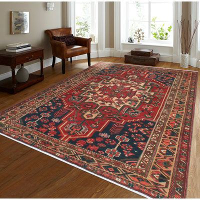Tapis unique en laine 6 pi 4 po x 9 pi 9 po 1980 Baage