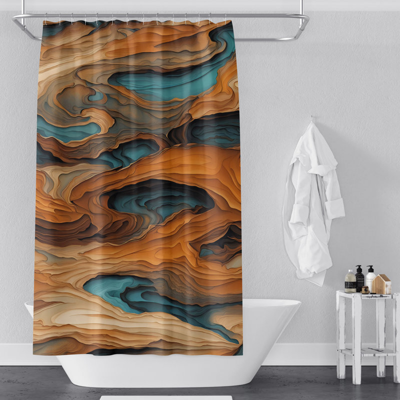 Rideau de douche abstrait Dieudson, H 83 po x l 70 po