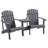 Mckelvy Fir Outdoor Adirondack Chair With Table-1113204842