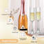 Ensemble de 2 flûtes à champagne côtelées, verres à champagne élégants, cadeaux de mariage