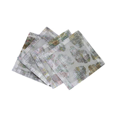 Serviettes de table en satin de coton girafe