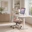 Chaise de bureau ergonomique avec repose-pieds, chaise d'ordinateur à dossier haut avec soutien lombaire dynamique, appui-tête 2D, accoudoirs 4D et assise en maille pour adultes