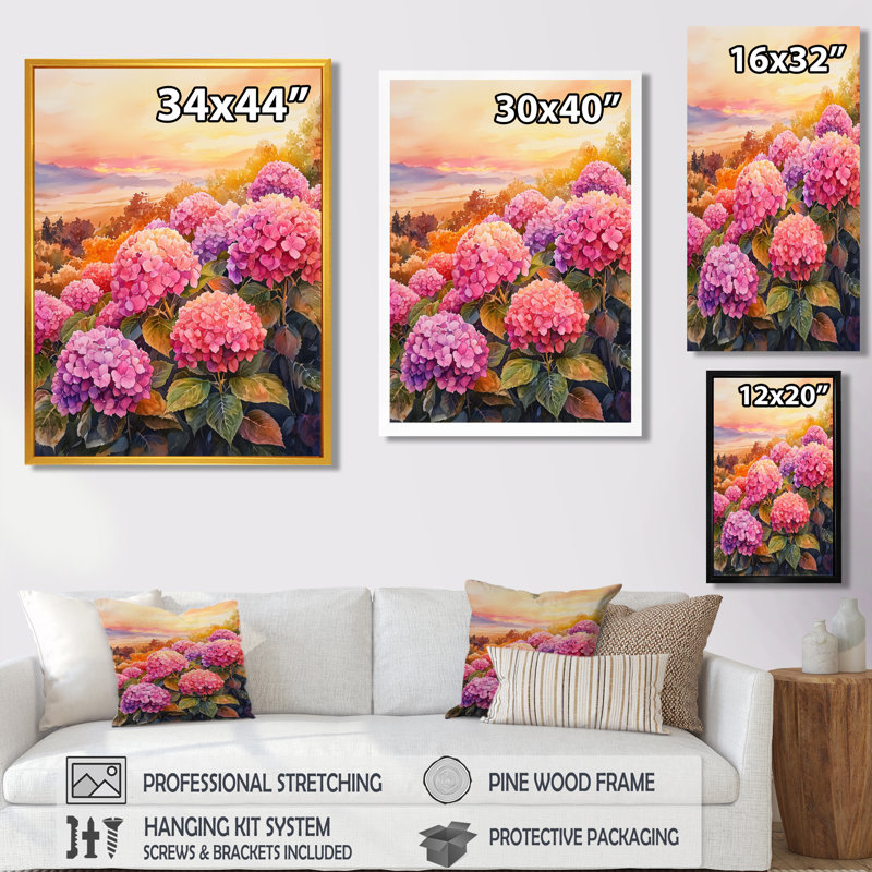 Wagner - impression sur toile florale, Reproduction encadrée d'une seule photo, Noir, noir, noir, noir, H 20 po x l 12 po