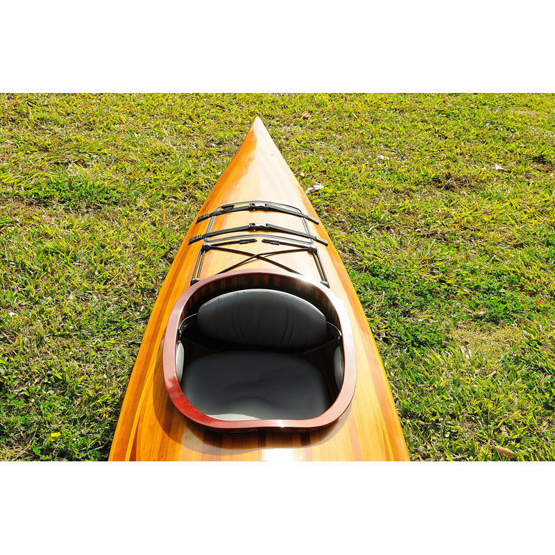 Kayak en bois 17-1 personnes, H 13,5 po x l 177 po x P 24 po