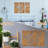 Wooden Palm Leaf Mural