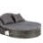 Outdoor Patio Round Daybed With Adjustable Backrests And Foldable Cup Trays For Relaxation And Lounging-1223392019