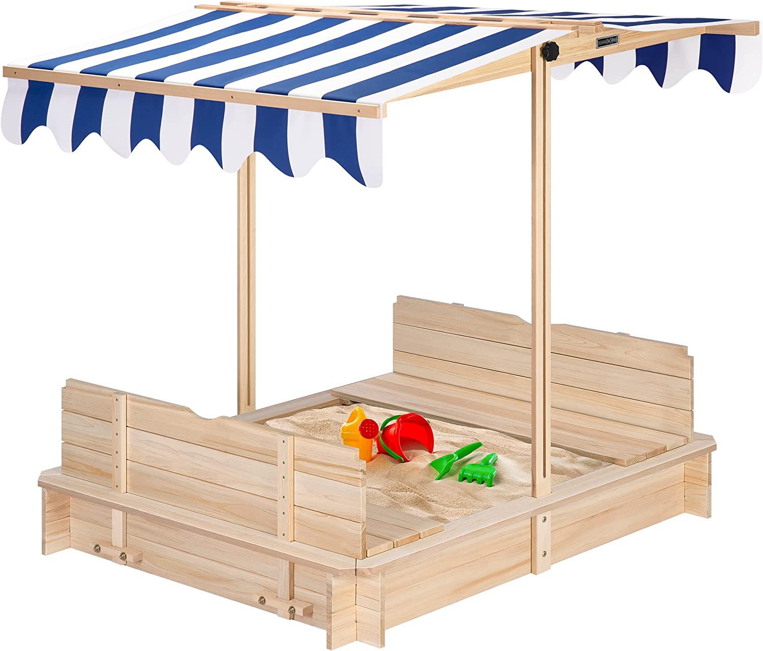 Vivohome 41.7'' x 47'' Solid Wood Square Sandbox with Cover