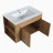 30 Inch Bathroom Vanity With Ceramic Basin And Adjust Open Shelf-157124348
