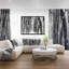 «Snowy Forest Black and White», reproduction de photo sur toile-26690861