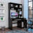 Compu 180 Hutch Desk With Multiple Shelves, Keyboard Tray, CPU Panel, And One Drawer - For Organized Workspaces-1101752385