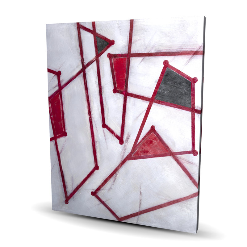 Contours rouges - formes abstraites contemporaines sur toile
