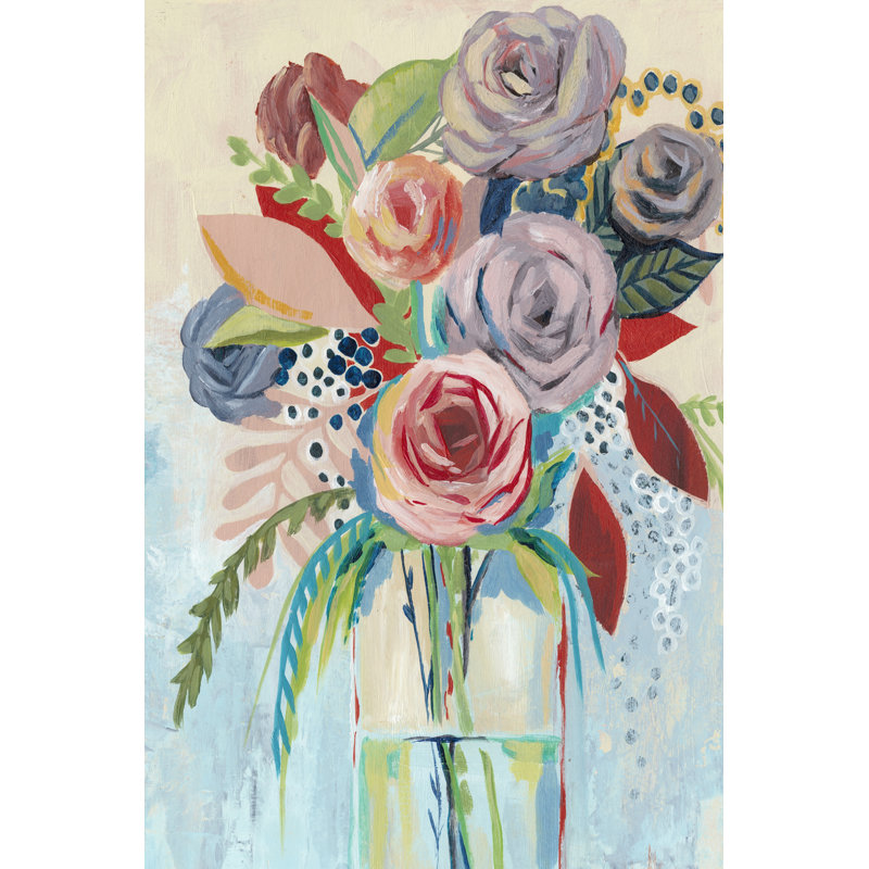Roseate Posy I by Grace Popp - Wrapped Canvas Art Prints, 30cm H x 20cm W x 3.8cm D