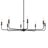  Classic 8 Light Chandelier with White Linen Shades-597268140