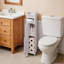 Support de papier hygiénique, armoire de rangement mince pour salle de bain, armoire de papier hygiénique étroite pour les petits espaces