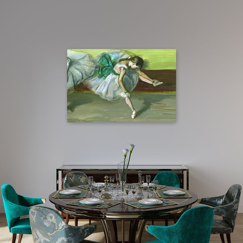 Danseuse au Repos, 1879, impression d'art mural classique contemporain, H 32 po x l 48 po