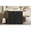 Ensemble de meuble-lavabo 36 po avec lavabo en céramique, armoire de rangement en bois massif, ensemble de meuble-lavabo autoportant avec 2 tiroirs et portes à fermeture douce, noir