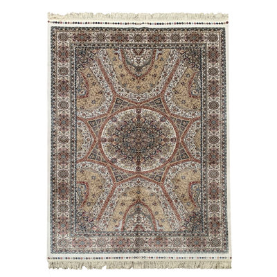 Tapis en soie pure touffetée 5X8, 1000 KPSI