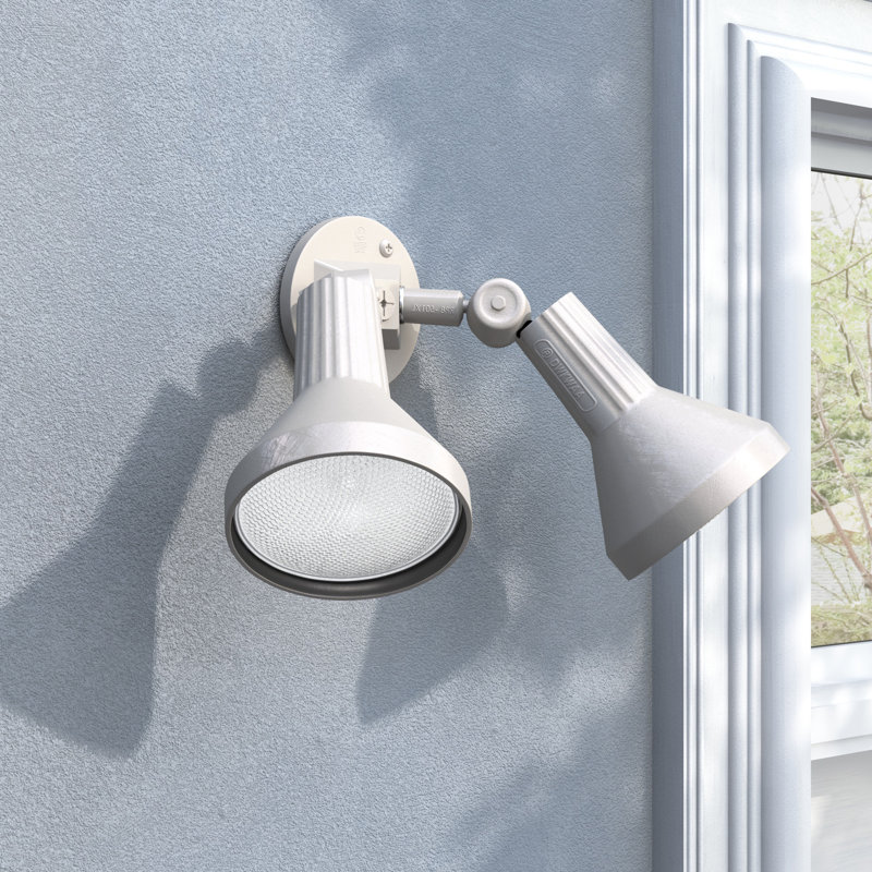  Projecteur d'extérieur de sécurité 15 po 2 lumières Chaidez, Blanc