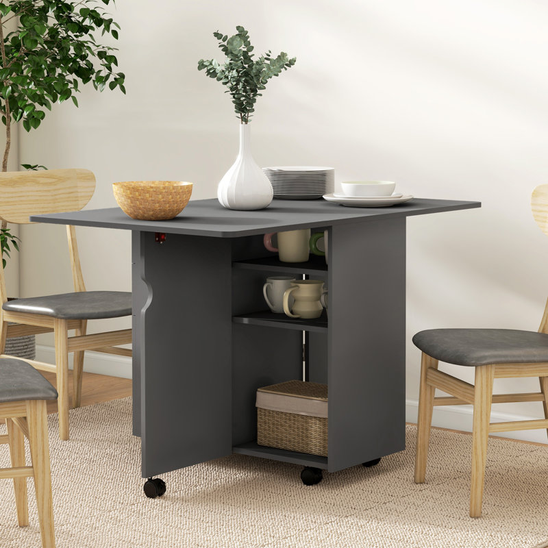 Folding Dining Table with Storage Drop Leaf Tables for Small Spaces