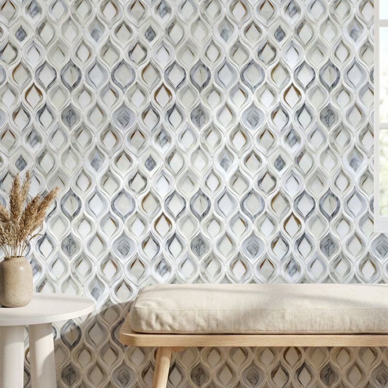 Geometric Wallpaper Moroccan Removable Gray Wall Mural
