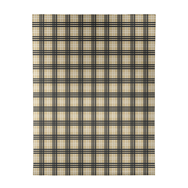Tapis à carreaux beige, Rectangle 9 pi x 12 pi