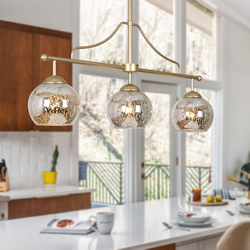Gutta 3 - Light Dimmable Classic / Traditional Chandelier, Brass