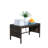 Outdoor Patio Furniture 1 Coffee Table With Clear Tempered Glass