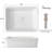 Davivy 14.5'' White Ceramic Rectangular Bathroom Sink