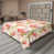 Corail foncé et vert / motif floral est en rupture de stock