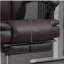 Fauteuil de bureau à 6 points de massage par vibration avec fauteuil inclinable chauffant en cuir de polyuréthane, hauteur réglable, repose-pieds, brun
