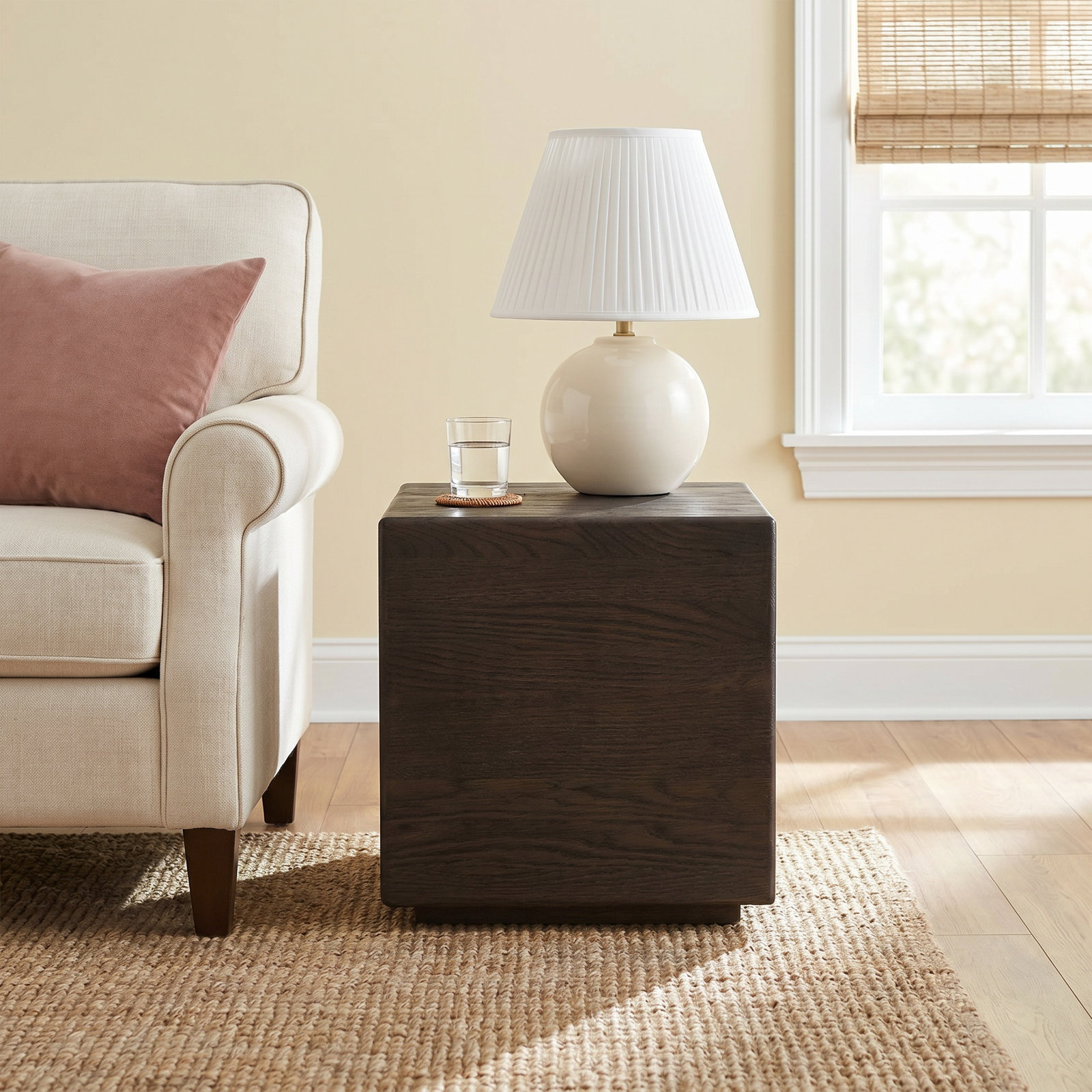 Elia End Table, Brown