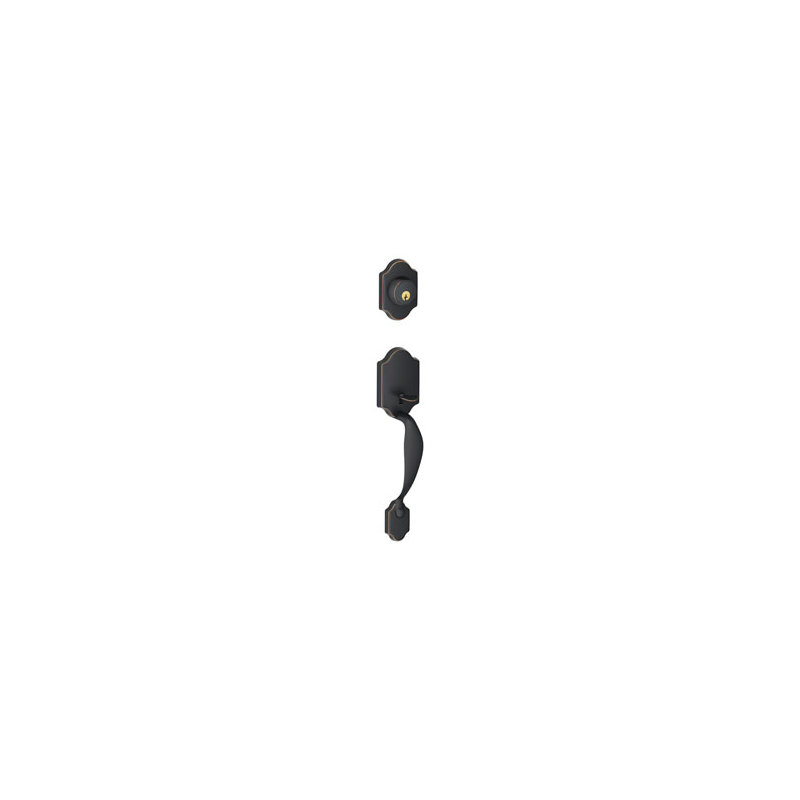 Exterior Portion Handleset and Deadbolt (Interior Portion Sold Separately), Aged Bronze